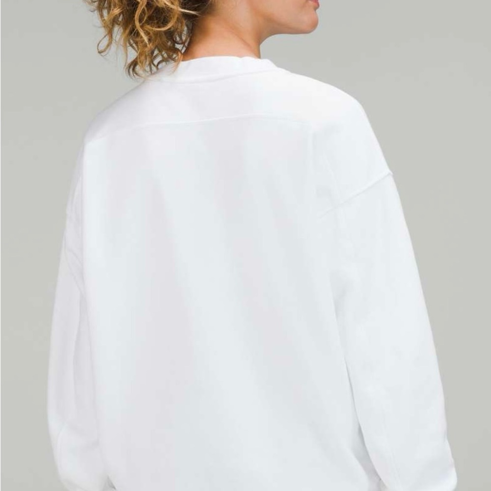 Lululemon Perfectly Oversized Crew, Size 8, White, EUC
